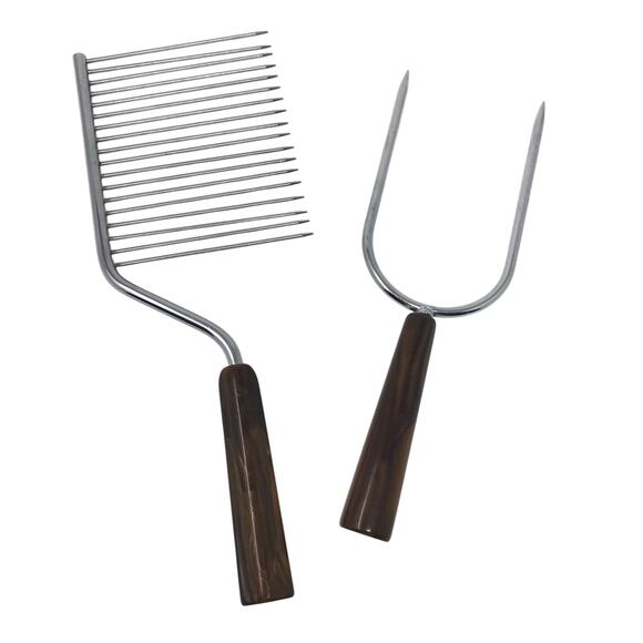 1940's Bakelite Bread Meat Slicing Guide with Two Prong Fork - Picture 1 of 4